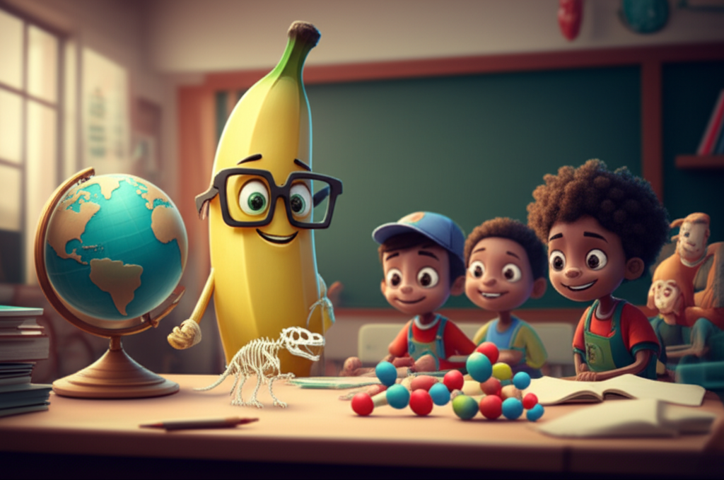 Nano-banana teacher with educational models